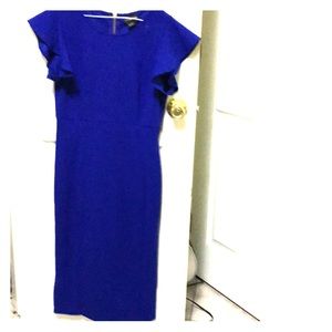 Bell sleeve blue Dress